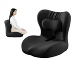 Ergonomic Memory Foam Seat Cushion with Black Support Integrated One Piece Design Pressure Relief Chair Cushion Black for Office Car Home Use
