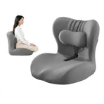 Ergonomic Memory Foam Seat Cushion with Gray Support Integrated One Piece Design Pressure Relief Chair Cushion Black for Office Car Home Use
