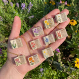 Vintage-style book necklace with February birthday flowers, a luxurious gold-plated bronze exquisite floral pendant gift - Rear View
