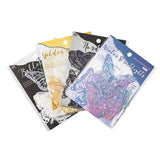 Black Butterfly Holographic Cake Stickers PET Seashell Gloss Butterfly Cake Decorations DIY Dessert Toppers Party Supplies 20pcs x 2 Packs