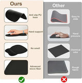 Gradient Cyan-Orange silicone wrist rest with 20-in-1 electronics cleaning kit - portable multi-functional brush set, ergonomic mouse pad, suitable for office and travel.