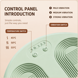 Beige USB Heated Foot Massager Foot Warmer Mat Electric Foot Heating Pad with Vibration Modes 3 Heat Levels 45C 50C 55C for Home Office Winter Comfort Portable Compact Design - Front View