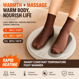 Beige USB Heated Foot Massager Foot Warmer Mat Electric Foot Heating Pad with Vibration Modes 3 Heat Levels 45C 50C 55C for Home Office Winter Comfort Portable Compact Design - Side View