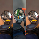 Bicycle Wrist Rearview Mirror 360 Rotatable - Adjustable Wrist Mounted Convex Cycling Mirror, 360 degree Rotation, Arm Strap Handlebar Mount, Cycling Safety for Urban Commuting and Travel Use - Front View