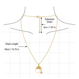 Pearl Santa Hat Star Necklace – Gold Plated Dainty Christmas Pendant Necklace with Faux Pearl & Star Charm, Includes Gift Box, Elegant Holiday Gift Jewelry for Women