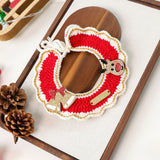 Christmas Pet Collar（Bell-shaped deer） Knitted Festive Dog Cat Collar Red Green Adjustable Soft Lightweight Holiday Pet Accessories for Small Dogs and Cats  Party Wear - 45-Degree Angle