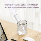 White 2 in 1 Portable Facial Mist Humidifier Nano Mist Sprayer Hydration Device USB Rechargeable Skin Moisturising Sprayer for Home Office Travel Beauty Skincare - Rear View