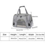 Blue Pet Carrier Bag - Breathable Meshfor Small Dogs and Cats  Travel Carrier Airline Travel Ready Adjustable Shoulder Strap Durable Ventilated Design (44x25x28cm) - Extra Image