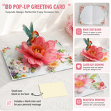 3D Pop Up Greeting Card Set Hummingbird Floral Design 2 Pack Handmade Style Paper Craft Greeting Cards Birthday Anniversary Gift Ready Decorative Greeting Card