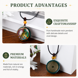 Orgone Energy Pendant Necklace Handmade Crystal Resin Necklace Adjustable Cord Spiritual Jewelry Gift for Men Women