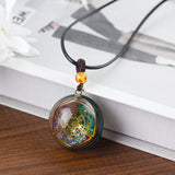 Orgone Energy Pendant Necklace Handmade Crystal Resin Necklace Adjustable Cord Spiritual Jewelry Gift for Men Women - 45-Degree Angle