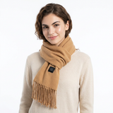 Camel USB Heated Scarf Electric Heating Winter Scarf Smart Temperature Control Warm Thermal Neck Warmer USB Powered Heated Scarf for Women Men - Side View