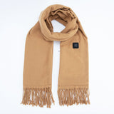 Camel USB Heated Scarf Electric Heating Winter Scarf Smart Temperature Control Warm Thermal Neck Warmer USB Powered Heated Scarf for Women Men - Close-Up Angle