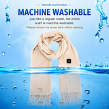 Black USB Heated Scarf Electric Heating Winter Scarf Smart Temperature Control Warm Thermal Neck Warmer USB Powered Heated Scarf for Women Men - 45-Degree Angle