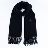 Black USB Heated Scarf Electric Heating Winter Scarf Smart Temperature Control Warm Thermal Neck Warmer USB Powered Heated Scarf for Women Men