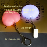 Heart Touch Sensor LED Keychain Light + Green Mini Can Humidifier Aromatherapy Diffuser Set Portable USB Mist Night Light Keyring Decoration Gift - Rear View