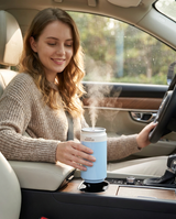 Blue USB Rechargeable Humidifier Aroma Diffuser Mini Can Mist Maker Portable Car Home Desktop Air Moisturizer with LED Light - Top-Down View