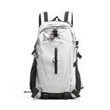 Grey Outdoor Hiking Backpack - Lightweight Nylon Travel Daypack with Multi Pocket Storage, Water Resistant Design, Breathable Back Support for Trekking Camping Cycling Adventures