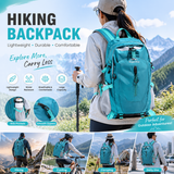 Lake Blue Outdoor Hiking Backpack - Lightweight Nylon Travel Daypack with Multi Pocket Storage, Water Resistant Design, Breathable Back Support for Trekking Camping Cycling Adventures