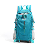 Lake Blue Outdoor Hiking Backpack - Lightweight Nylon Travel Daypack with Multi Pocket Storage, Water Resistant Design, Breathable Back Support for Trekking Camping Cycling Adventures