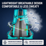 Yellow Outdoor Hiking Backpack - Lightweight Nylon Travel Daypack with Multi Pocket Storage, Water Resistant Design, Breathable Back Support for Trekking Camping Cycling Adventures