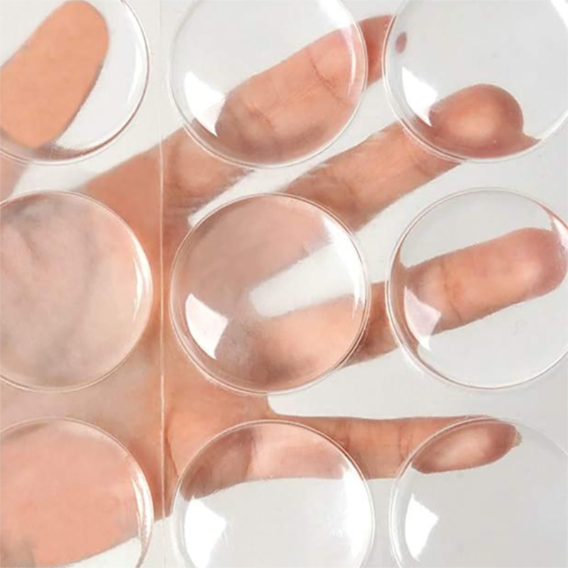 6 Pack Transparent Silicone Wall Protector Pads Door Handle Bumper Pads for Furniture and Fridge Doors