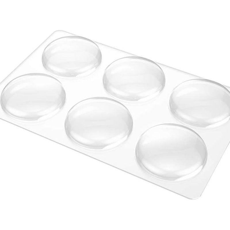 6 Pack Transparent Silicone Wall Protector Pads Door Handle Bumper Pads for Furniture and Fridge Doors