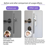 Clear Silicone Door Handle Bumper Strips 10 Pack Long Strip Self Adhesive Anti Collision Pads for Doors Cabinets Refrigerators 63 x 10 x 2 mm - Front View