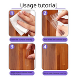 Clear Silicone Door Handle Bumper Strips 10 Pack Long Strip Self Adhesive Anti Collision Pads for Doors Cabinets Refrigerators 63 x 10 x 2 mm - Top-Down View