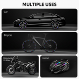 Rainbow Reflective Wheel Stickers - 20 Piece Long Strip Sticker Sheet for Bicycle Bike Rim Decoration, Motorcycle and E-Bike Accessories