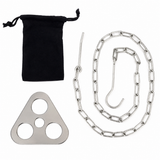 Stainless Steel Camping Tripod Hanger with Adjustable Chain and Hook for Outdoor Cooking, Campfire Hanging Pot and Bush Camping
