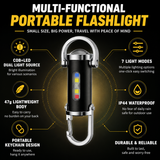 Mini Keychain Flashlight - 2 Pack Portable LED Torch with Hook, Pocket Outdoor Light - Front View