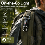 Mini Keychain Flashlight - 2 Pack Portable LED Torch with Hook, Pocket Outdoor Light - Side View