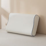 Memory Foam Pillow - 1 Piece Cervical Support Pillow with Bamboo Fibre Fabric 60x40x16/14cm for Home Sleeping - Front View