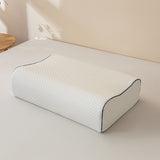 Memory Foam Pillow - 1 Piece Cervical Support Pillow with Bamboo Fibre Fabric 60x40x16/14cm for Home Sleeping