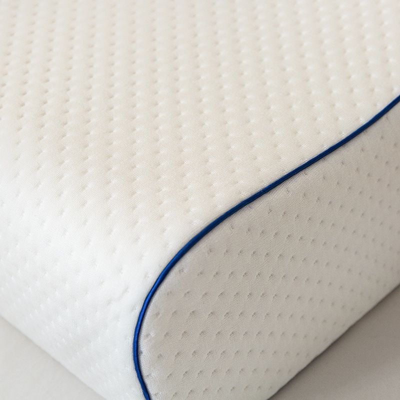 Memory Foam Pillow - 1 Piece Cervical Support Pillow with Bamboo Fibre Fabric 60x40x16/14cm for Home Sleeping