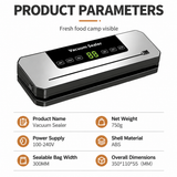 Automatic Vacuum Sealer Machine - Dry and Moist Food Sealing System 300mm Seal Width for Kitchen Food Storage - Top-Down View