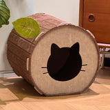 Felt Cat Cave Bed with Catnip Stick Toy 2 Piece Set - Leaf Shaped Cat House Tunnel Bed with Interactive Cat Toy - Top-Down View