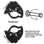 2 Pack Motorcycle Throttle Lock - Universal Cruise Control Clamp, Stainless Steel Throttle Assist, Top KIT