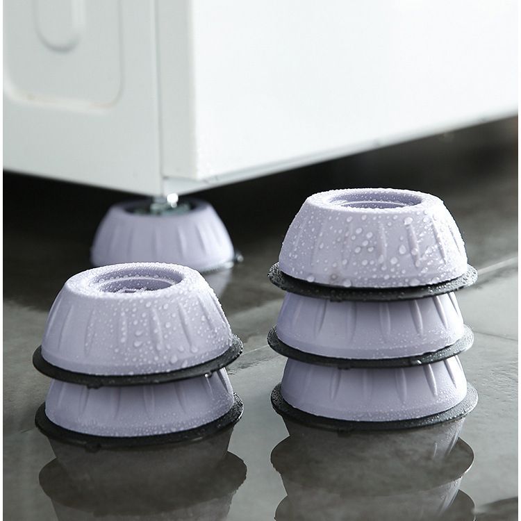 8 Pack Shock Absorbing Support Pads for Washing Machine & Furniture - Universal Nonslip Suction Cup Silent Risers, Tool Free Installation