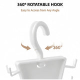 2 Packs Multifunctional V-Shape Rotating Hanger, 12-Hook Space-Saving Closet Organizer for Home & Travel Use - Side View