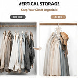 2 Packs Multifunctional V-Shape Rotating Hanger, 12-Hook Space-Saving Closet Organizer for Home & Travel Use - Top-Down View