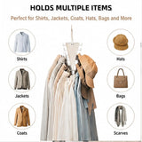 2 Packs Multifunctional V-Shape Rotating Hanger, 12-Hook Space-Saving Closet Organizer for Home & Travel Use - 45-Degree Angle