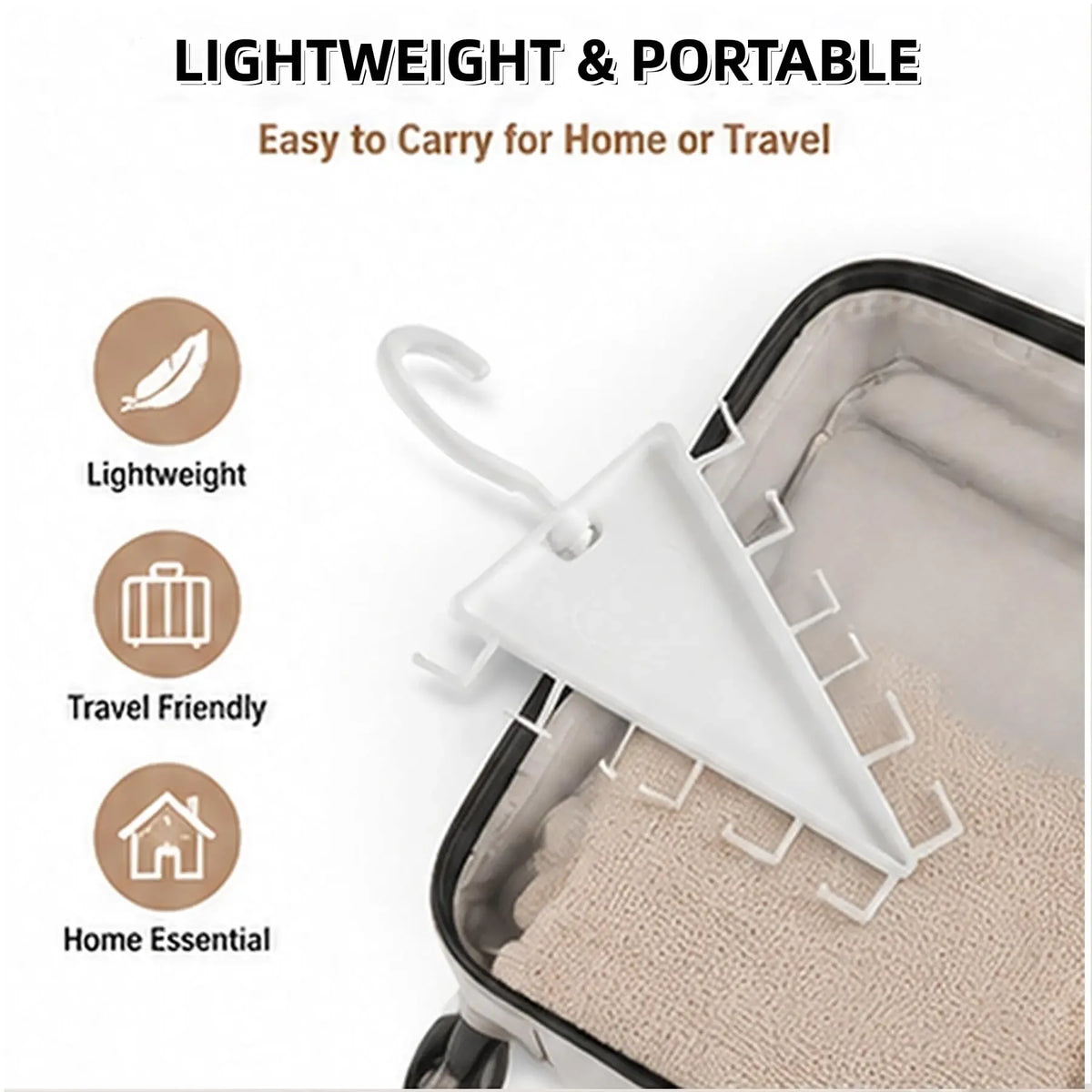 2 Packs Multifunctional V-Shape Rotating Hanger, 12-Hook Space-Saving Closet Organizer for Home & Travel Use