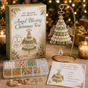 DIY Christmas Tree Beaded Ornament Kit - Angel Wings Christmas Tree Handmade Bead Craft Hanging Decoration for Gift Making and Holiday Decor