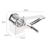Stainless Steel Hand Crank Cheese Grater（Flat-blade planer+3-4 hole planer+5-6 hole planer+7-8 hole planer+9-10 hole planer） - Rotary Drum Shredder for Cheese, Chocolate and Butter - Ergonomic Handle Kitchen Gadget for Home Cooking and Baking - Extra Image