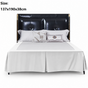 White 137x190x38cm Elastic Bed Skirt - Thickened Polyester Fitted Valance with Double-Layer High-Stretch Band, Wrinkle-Resistant Drop