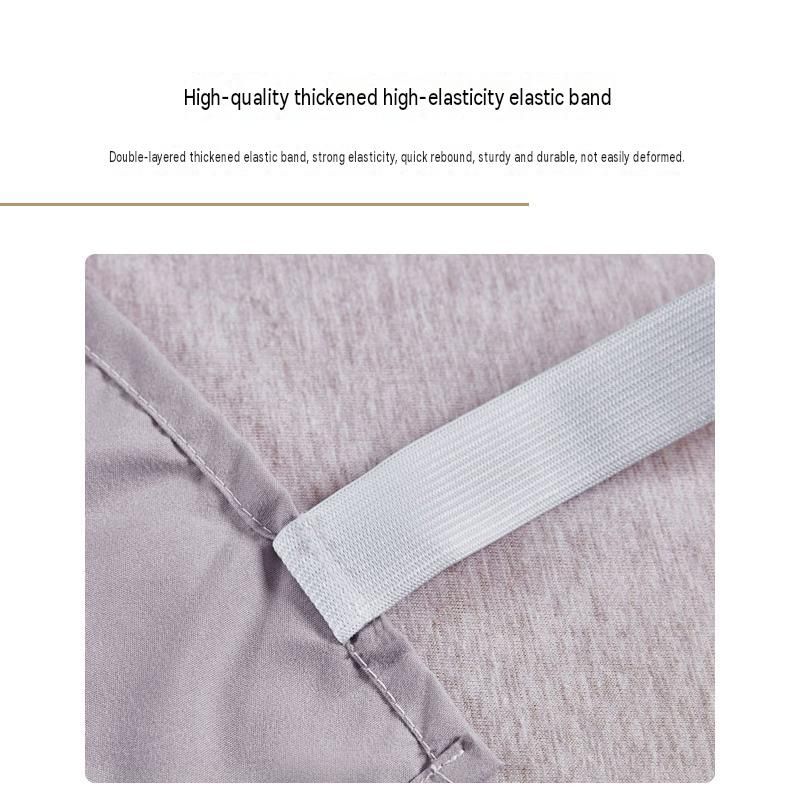 White 137x190x38cm Elastic Bed Skirt - Thickened Polyester Fitted Valance with Double-Layer High-Stretch Band, Wrinkle-Resistant Drop