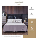Black 137x190x38cm Elastic Bed Skirt - Thickened Polyester Fitted Valance with Double-Layer High-Stretch Band, Wrinkle-Resistant Drop