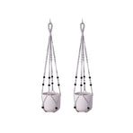 2 Pack Macrame Plant Hanger (Gray)- 90cm Cotton Rope Hanging Planter Basket with Beads, Boho Home Decor for Indoor Outdoor Plants